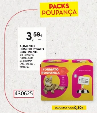 Continente ALIMENTO HÚMIDO P/GATO CONTINENTE promoção