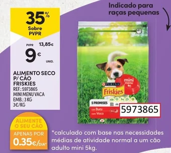 Continente ALIMENTO SECO P/ CÃO FRISKIES 3kg promoção