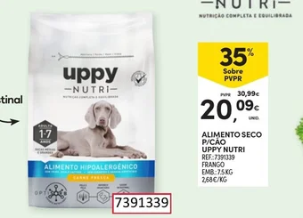 Continente ALIMENTO SECO P/CÃO UPPY NUTRI 7.5kg promoção