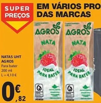 E.Leclerc NATAS UHT AGROS Para bater 200 ml promoção