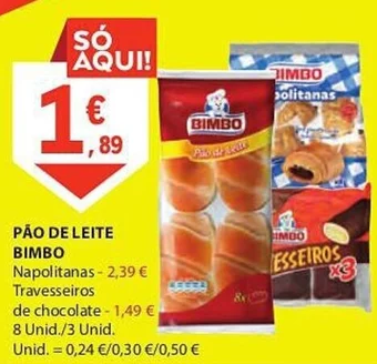 E.Leclerc PÃO DE LEITE BIMBO promoção