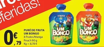 E.Leclerc PURÉ DE FRUTA UM BONGO promoção