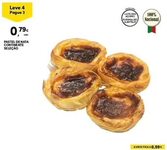 Continente PASTEL DE NATA CONTINENTE SELEÇÃO promoção