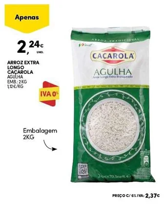 ARROZ EXTRA LONGO CAÇAROLA AGULHA EMB.: 2 KG