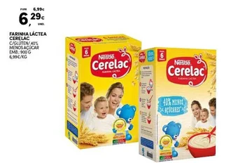 Continente FARINHA LÁCTEA CERELAC C/GLÚTEN/40% promoção