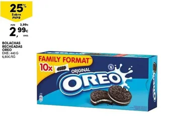 Continente BOLACHAS RECHEADAS OREO EMB.: 440 G promoção