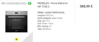 Expert Meireles - Forno Eléctrico MF 7700 X promoção