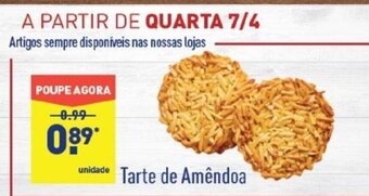 ALDI Tarte de Amêndoa promoção