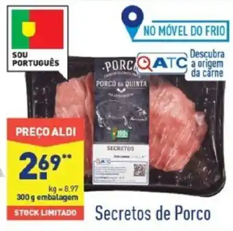 ALDI Secretos de Porco 300g promoção