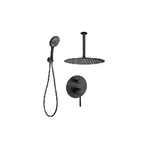 Brico Depôt Conjunto de ducha empotrada techo monomando boracay negro mate ø 30cm promoção