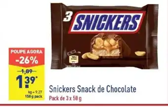 ALDI Snickers Snacks de Chocolate 150g promoção
