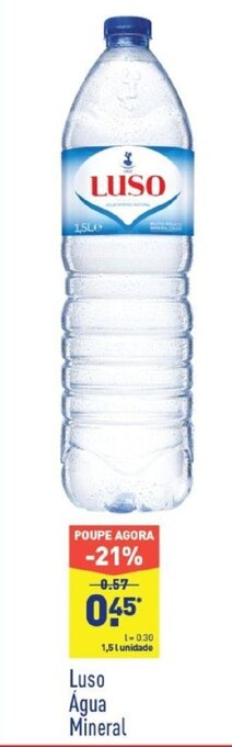 ALDI Luso Água Mineral 1,5L promoção