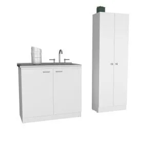 Brico Depôt Conjunto cozinha belmont, móvel com lava-loiça + armário multifunções promoção