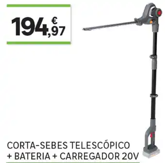 Corta- Sebes Telescópico + Bateria + Carregador 20V