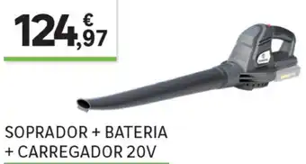 Leroy Merlin Soprador + Bateria + Carregador 20V promoção
