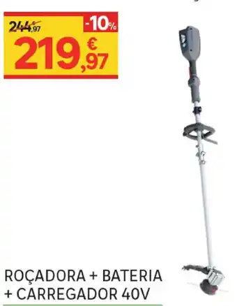 Leroy Merlin Roçadora + Bateria + Carregador 40V promoção