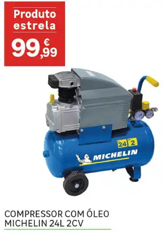 Leroy Merlin Compressor com Óleo Michelin 24L 2cv promoção
