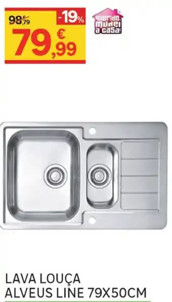 Leroy Merlin Lava-Louça Alveus Lline 79 x 50cm promoção
