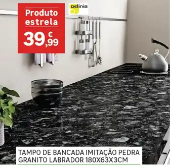 Leroy Merlin Tampo de Bancada Imitação Pedra Granito Labrador 180x63x3cm promoção