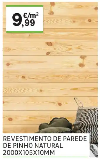 Leroy Merlin Revestimento de Parede de Pinho Natural 2000x105x10mm promoção