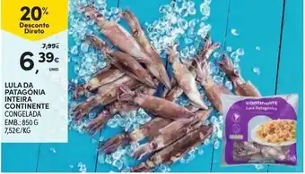 Continente Lula da Patagónia Inreira Continente 850g promoção