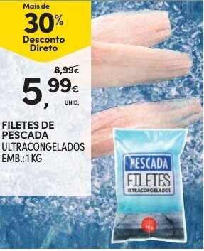 Continente Filetes de Pescada 1kg promoção