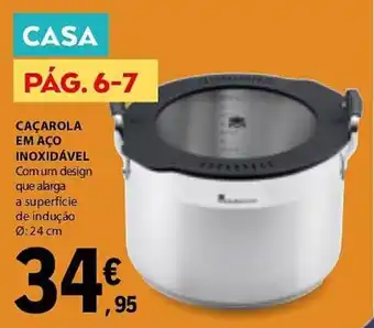 E.Leclerc CAÇAROLA EM AÇO INOXIDÁVEL promoção