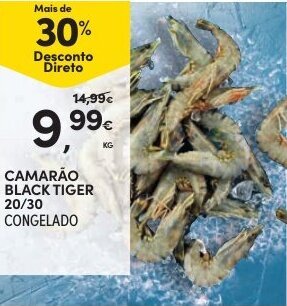 Camarão Black Tiger 20/30 Congelado