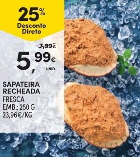 Continente Sapateira Recheada 250g promoção