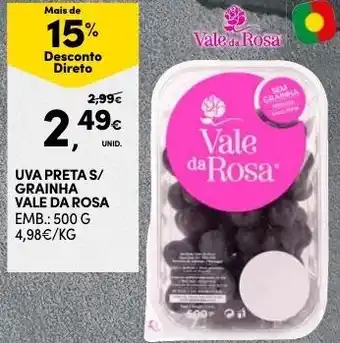 Continente Uva Preta S/Grainha Vale da Rosa 500g promoção