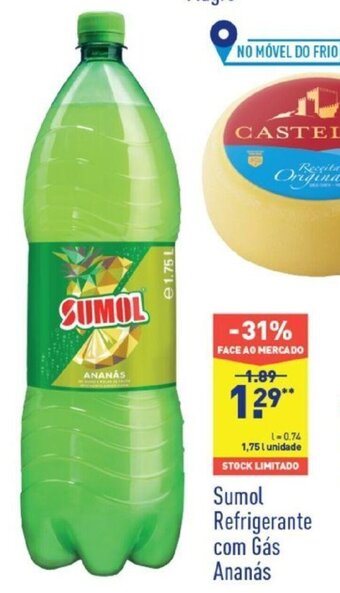 ALDI Sumol Refrigerante com Gás Ananás 1,75L promoção