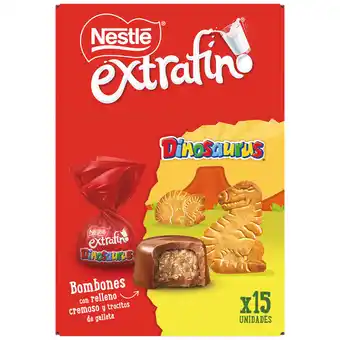 Continente Bombons de chocolate extrafino com recheio de bolacha dinosaurus promoção