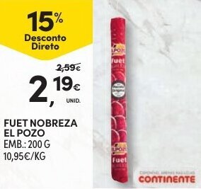 Fuet Nobreza Elpozo 200g