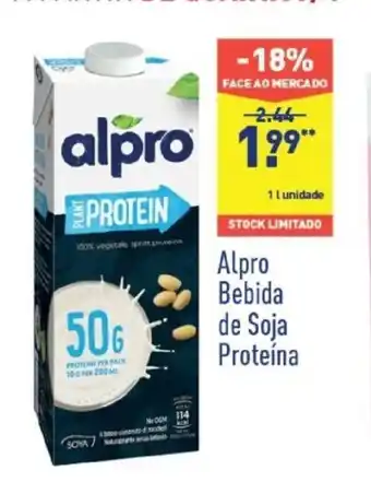 ALDI Alpro Bebida de Soja Proteína 1L promoção