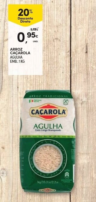 Continente Arroz Caçarola 1kg promoção
