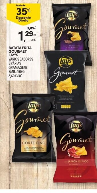 Continente Batata Frita Gourmet Lay's 150g promoção