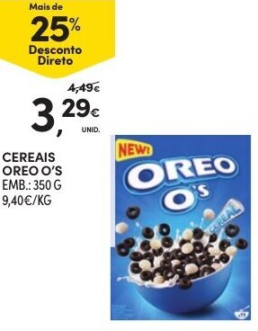 Continente Cereais Oreo O'S 350g promoção