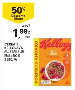 Continente Cereais Kellogg's 500g promoção
