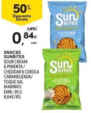 Continente Snacks Sunbites 95g promoção