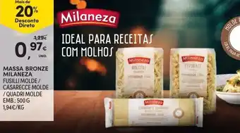 Continente Massa Bronze Milaneza 500g promoção