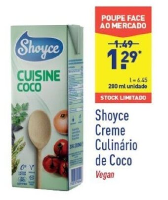 Shoyce Creme Culinário de Coco 200ml