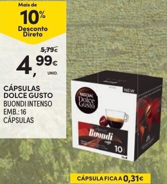 Continente Cápsulas Dolce Gusto 16 Cápsulas promoção