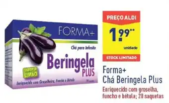 ALDI Forma+ Chá Beringela Plus promoção