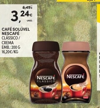 Continente Café Soluvél Nescafé 200g promoção