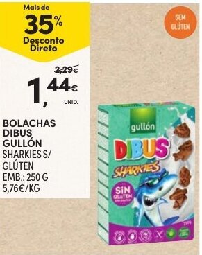 Continente Bolachas Dibus Gullón 250g promoção