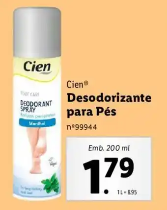 Lidl Cien Desodorizante para Pés Emb. 200 ml promoção