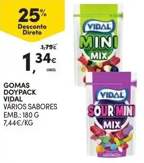 Continente Gomas Doypack Vidal 180g promoção