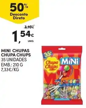 Continente Mini Chupas Chupa Chups 210g promoção