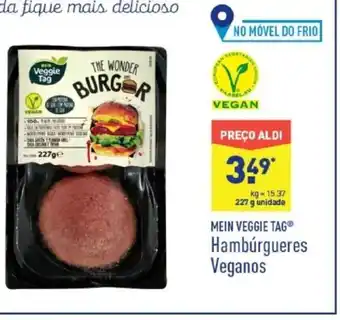 ALDI Hambúrgueres Veganos 227g promoção