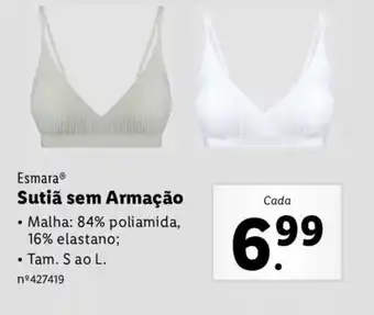 Lidl Esmara Sutiã sem Armação promoção